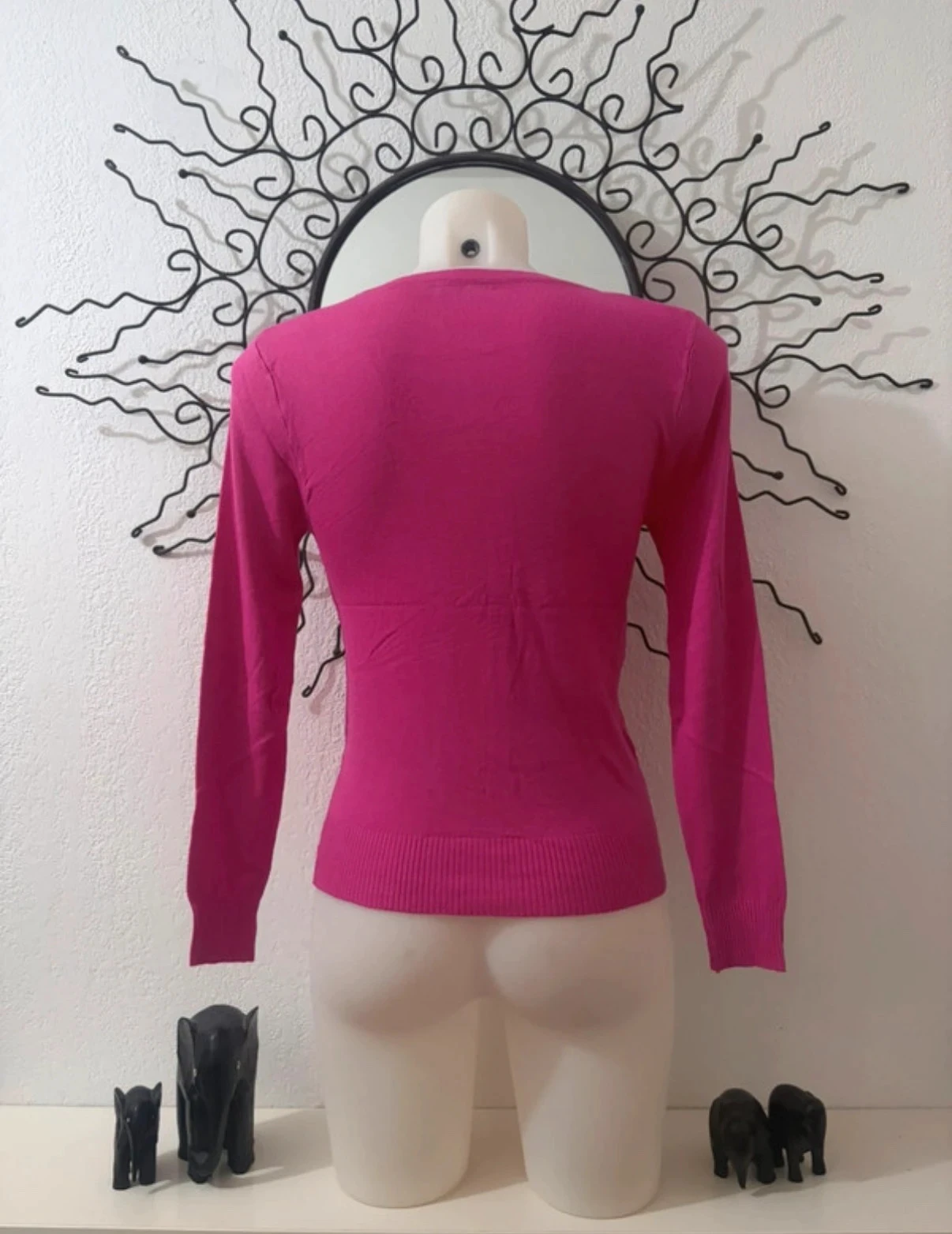 Chaleco Fucsia Ajustado de Malla Fina - M&C - Talla Única (S/M) – photo 5